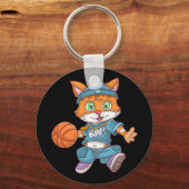 basketbalkat sleutelhanger (Voorkant)