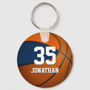 basketbalkleuren voor jongens en oranje teamkleure sleutelhanger