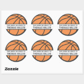 Basketbalkstickers voor kinderen ronde sticker (Vel)