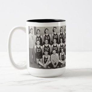 Basketball, 1948-49, tweekleurige koffiemok