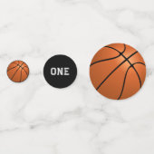 Basketball 1e verjaardag uniek decor confetti (Achterkanten)