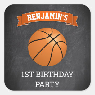 Basketball 1er Anniversaire Fête Favoriser Sticker