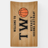 Basketball 2e verjaardag spandoek (Verticaal)