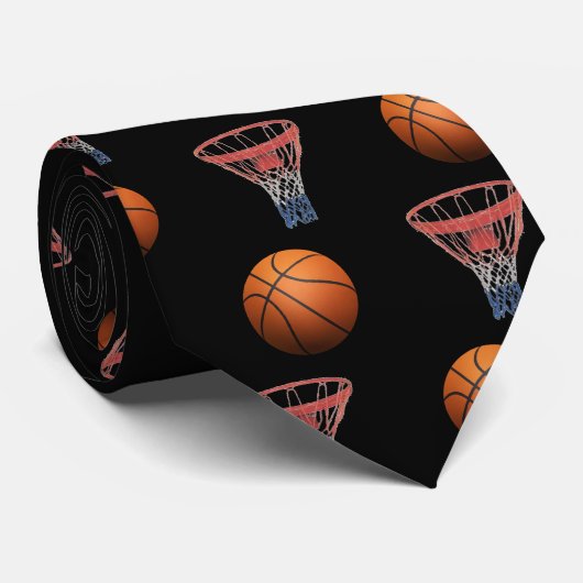 Basketball - 3D-effect Stropdas (Opgerold)