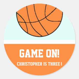 Basketball 3rd Birthday Ronde Sticker