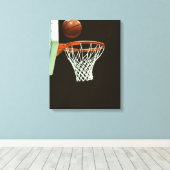 Basketball 5 canvas afdruk (Insitu (Houten vloer))