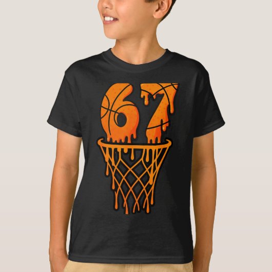 Basketball 67 Meme Funny Six Seven Gen Alpha Drip  T-shirt (Voorkant)