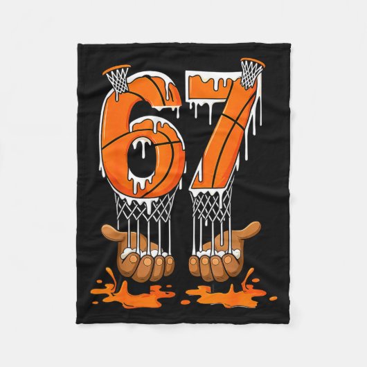 Basketball 67 Six Seven Funny Gen Alpha Meme Drip  Fleece Deken (Voorkant)