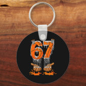 Basketball 67 Six Seven Funny Gen Alpha Meme Drip  Sleutelhanger (Voorkant)