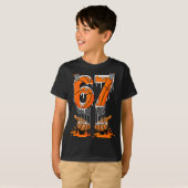 Basketball 67 Six Seven Funny Gen Alpha Meme Drip  T-shirt (Voorkant volledig)