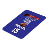 Basketball Add Your Name & Number Pop Art Magneet (Linkerzijde)