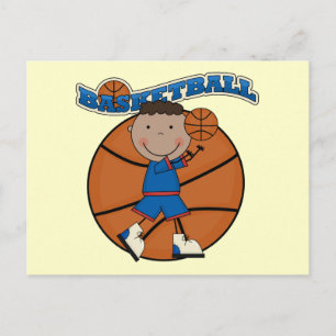 BASKETBALL African American Boy Tshirts and Gifts Briefkaart
