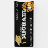 Basketball Afstuderen Banner Sign (Verticaal)