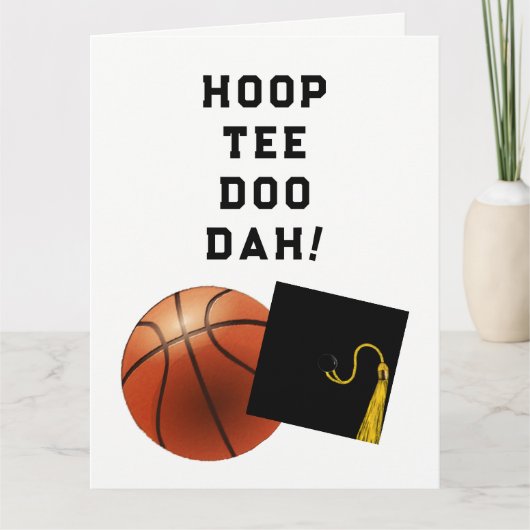 Basketball Afstuderen Card Kaart (Voorkant)