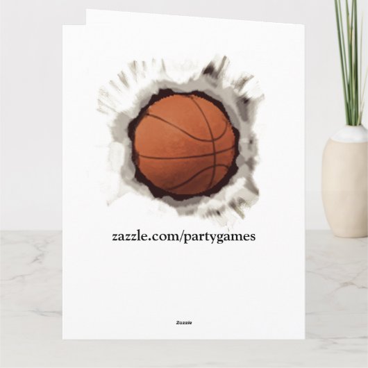 Basketball-Afstuderen-congraten Kaart (Achterkant)