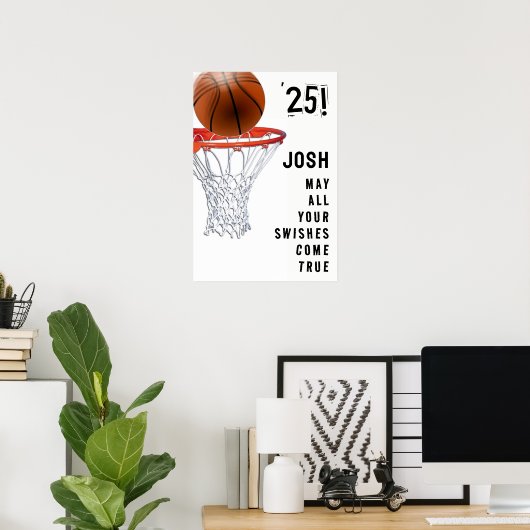 Basketball Afstuderen Poster (Thuiskantoor)