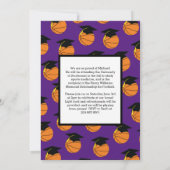 Basketball Afstuderen Sport Paarse aankondiging (Achterkant)