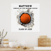 Basketball - Aînés - Graduation Congrats Poster (Cuisine)