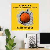 Basketball - Aînés - Graduation Congrats Poster (Bureau à domicile)
