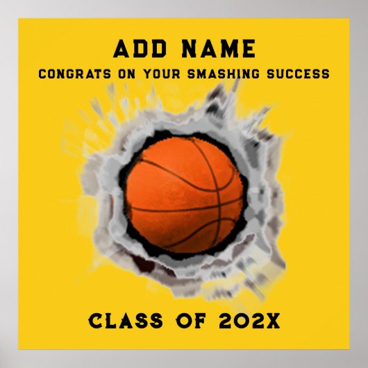 Basketball - Aînés - Graduation Congrats Poster (Devant)