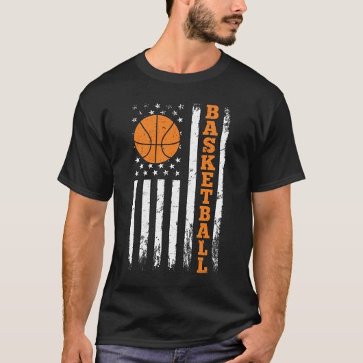Basketball American Flag T-shirt (Voorkant)