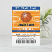 Basketball Anniversaire Fête Invitation (Debout devant)