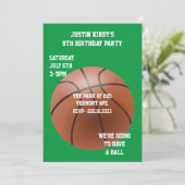 Basketball Anniversaire Fête Invitation (Debout devant)
