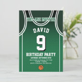 Basketball Anniversaire Fête Invitation (Debout devant)