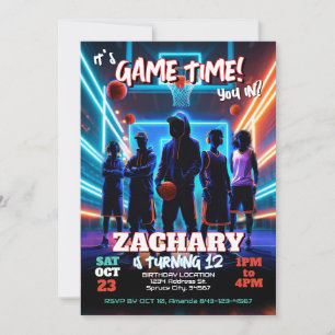 Basketball Anniversaire Fête Invitation