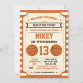 Basketball Anniversaire Fête Invitation (Devant)