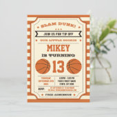 Basketball Anniversaire Fête Invitation (Debout devant)
