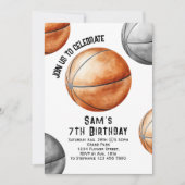 Basketball Anniversaire Invitation Basketball Part (Devant)