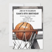 Basketball Anniversaire Invitation Basketball Part (Devant)