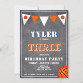 Basketball Anniversaire Invitation Garçon 3e anniv (Devant)
