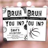 Basketball Anniversaire Invitation Garçons Bruh In