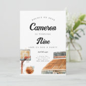 Basketball Anniversaire Invitation pour garçons (Debout devant)