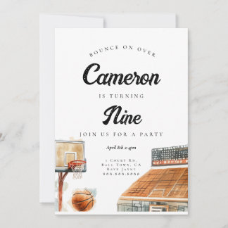 Basketball Anniversaire Invitation pour garçons