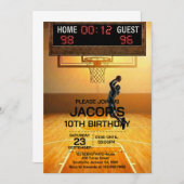 Basketball Any Age Birthday Invitation (Devant / Derrière)