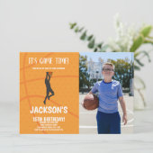 Basketball Arrière - plan Anniversaire Invitations (Debout devant)