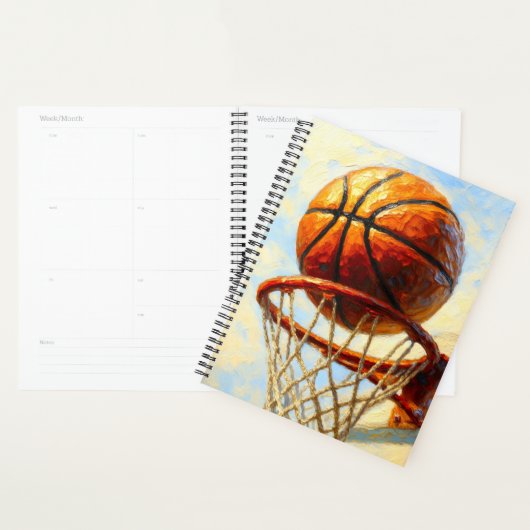 Basketball Art Notebook - Sports Design Journal (Devant avec enveloppe)