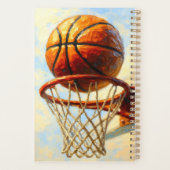 Basketball Art Notebook - Sports Design Journal Planner (Achterkant)