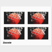 Basketball Art Rechthoekige Sticker (Vel)