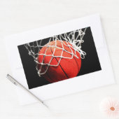 Basketball Art Rechthoekige Sticker (Envelop)