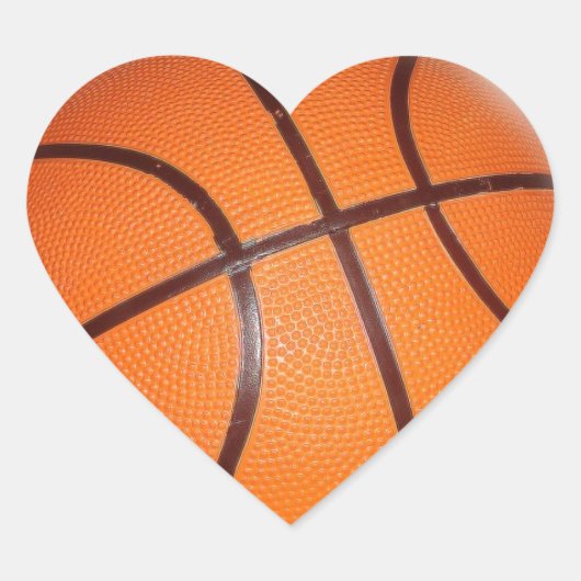 Basketball Artwork Hart Sticker (Voorkant)