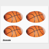Basketball Artwork Ovale Sticker (Vel)