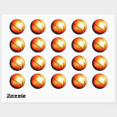 Basketball Artwork Ronde Sticker (Vel)