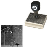 Basketball Artwork Rubberstempel (Gestempeld)