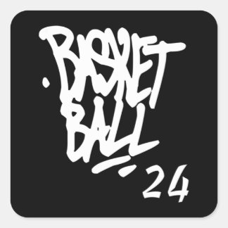 Basketball Athletic Sport Nummer 24 Vierkante Sticker