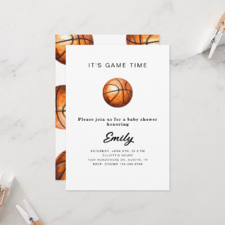 Basketball Baby Shower Invitation  Kaart