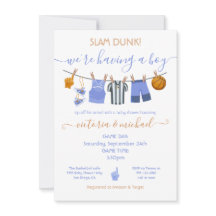 Basketball Baby shower Uitnodiging